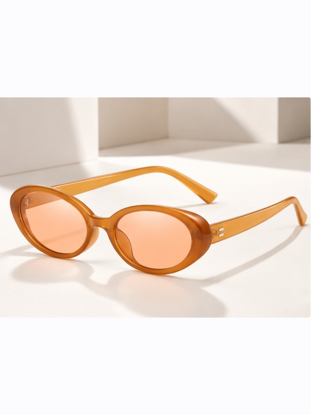 Women's Retro Oval Sunglasses - Amber